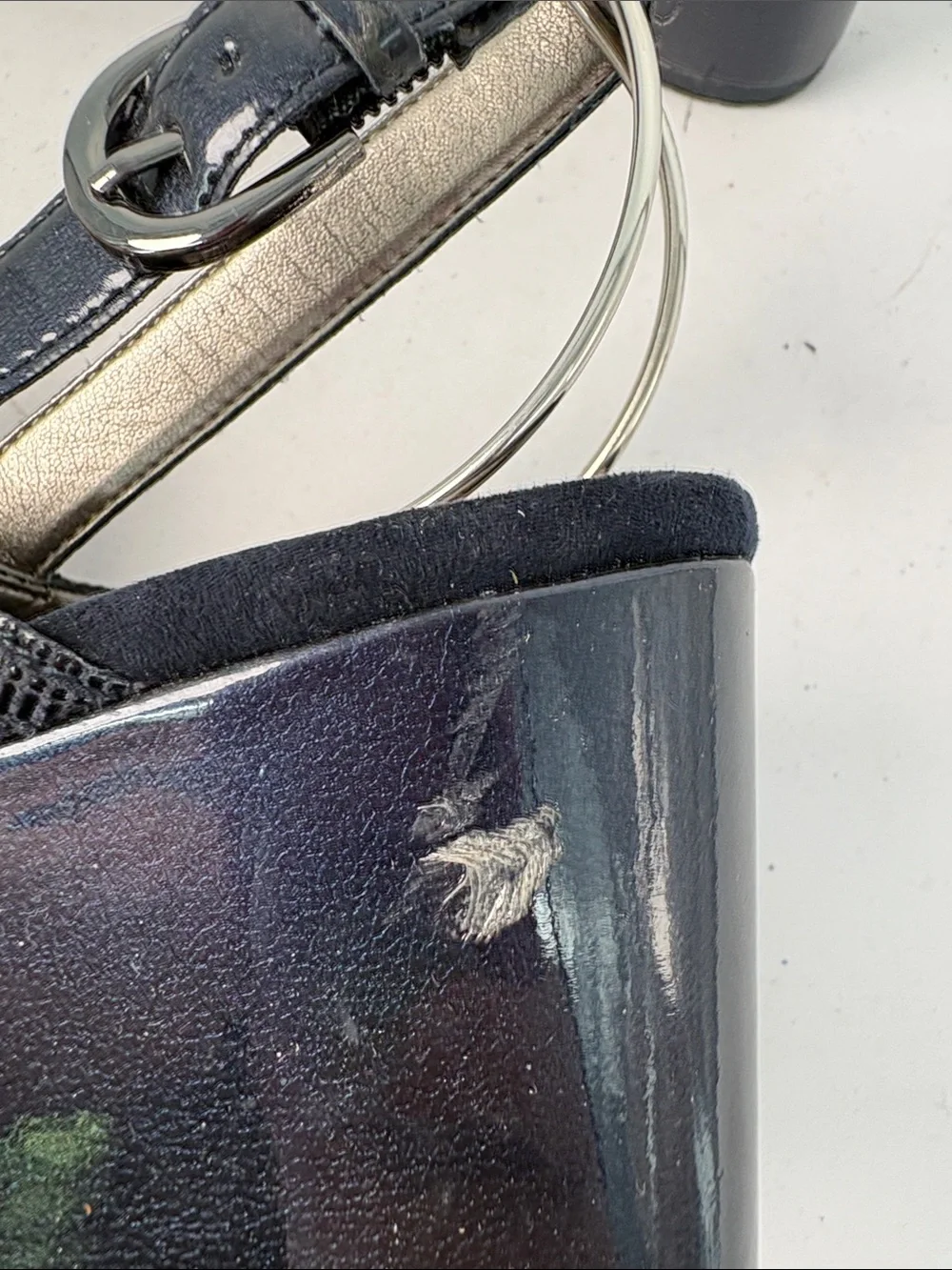 🦢 Circa Cross-Strap navy Slingback Wedge Sandals